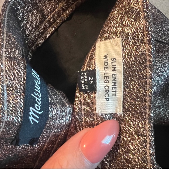 Madewell Slim Emmett Wide-Leg Crop Pants - Picture 5 of 5